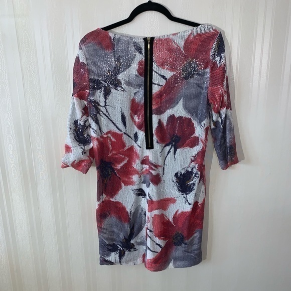 Zara floral sequence dress size M - Picture 3 of 7